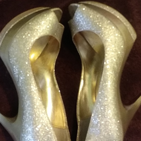 Bakers Shoes - Gold Glitter Shoes 8.5